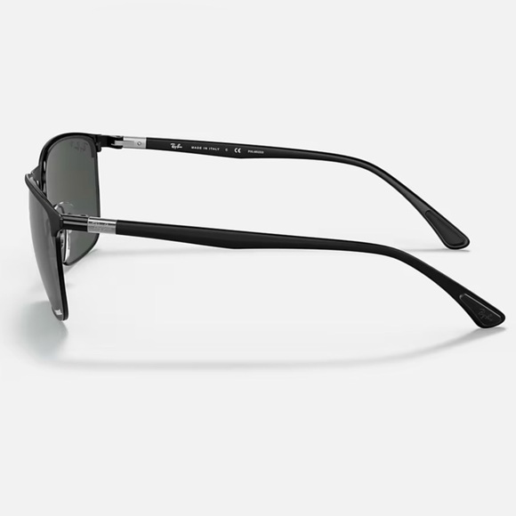 RayBan 3686 Chromance Polarized - Matte Black with Dark Grey Lenses - Picture 3 of 13